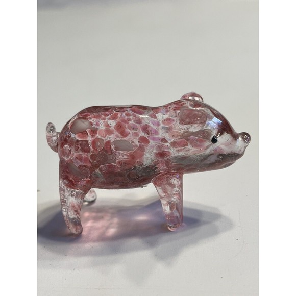 Set of 3 Lenox Art Glass Piggy Pigs Figurine - Picture 11 of 14